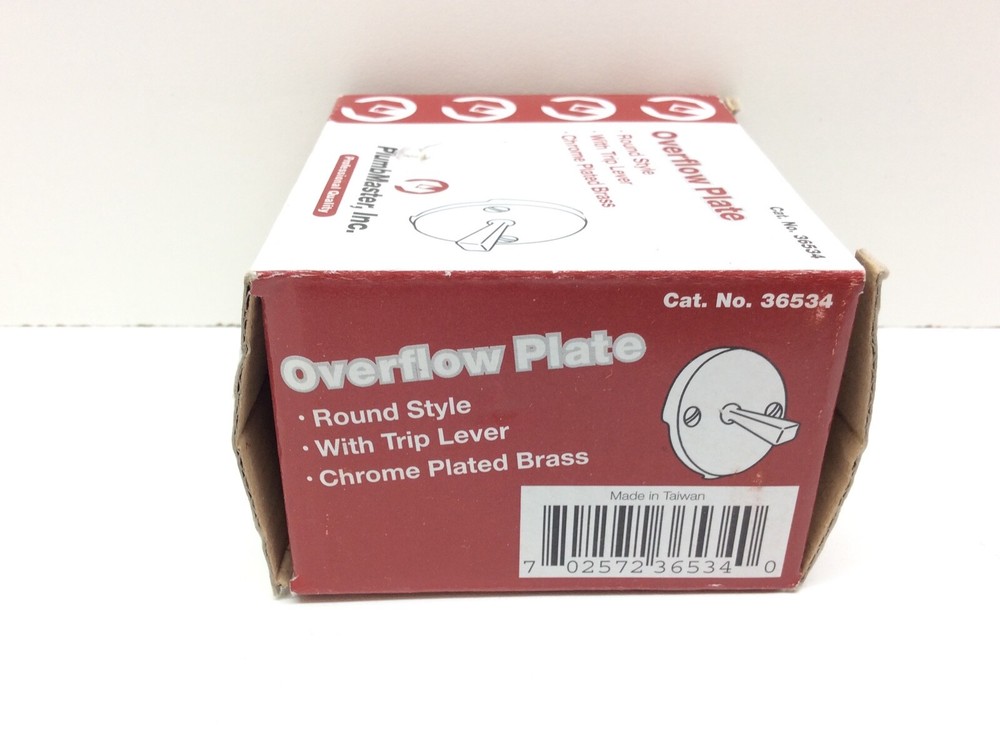 PlumbMaster Round Overflow Chrome Plated Brass 36534