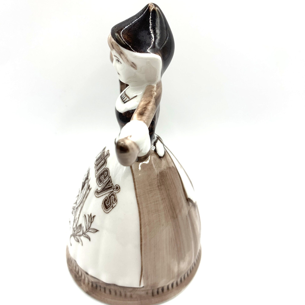 1982 Hersheys Ceramic Milkmaid Bell Vintage
