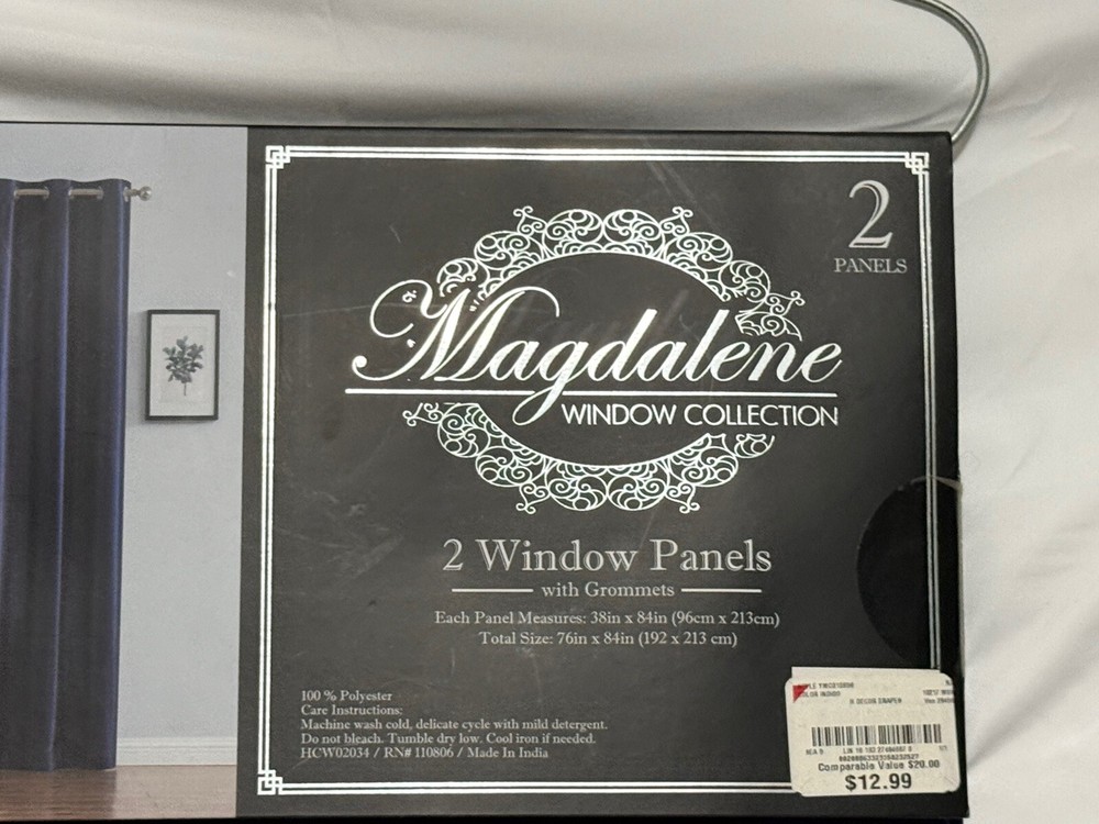 Magdalene Window Collection 2 Window Panels with Grommet