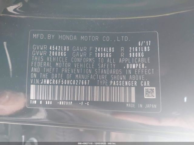 ACCORD 2017 Glove Box 4969292
