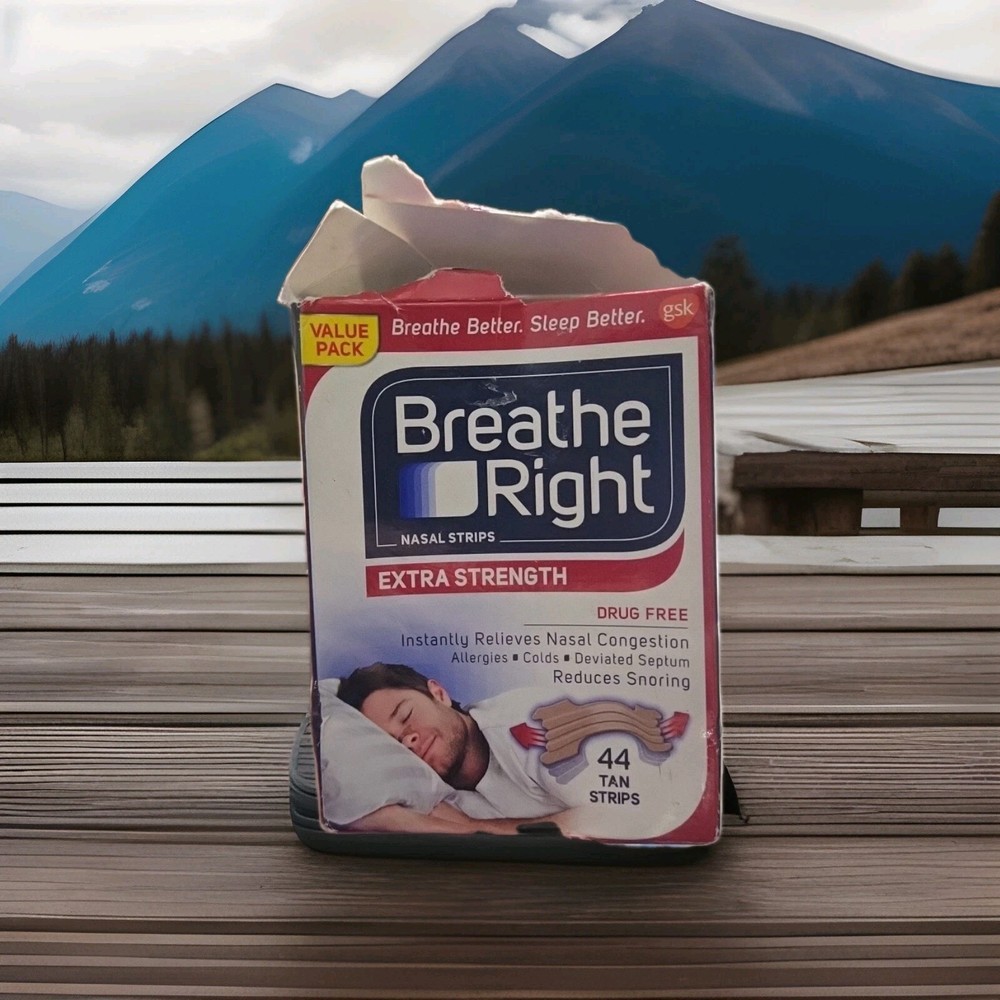 Breathe Right Extra Strength Nasal Strips - 44 Tan strips ( Missing 2)