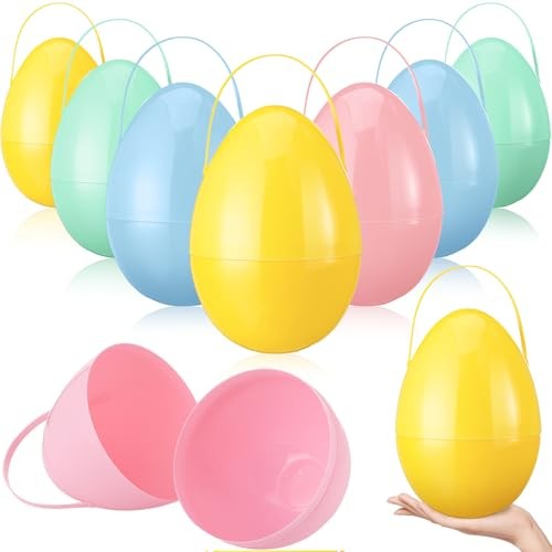 Pcs Jumbo Easter Eggs 10 Inch Plastic Giant Easter Eggs with 8 Muted Colors