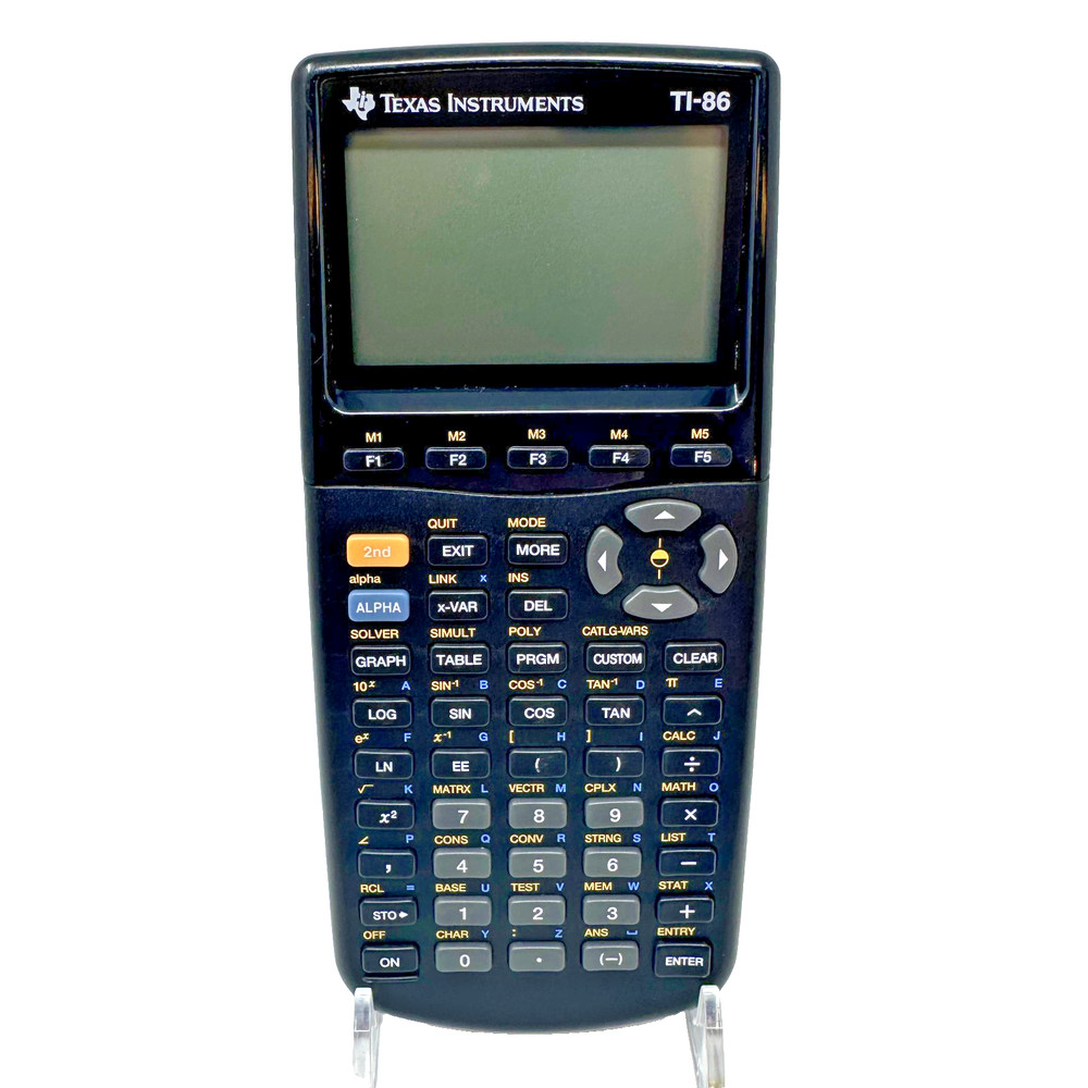 Texas Instruments TI-86 Graphing Calculator Tested Working Display Line Issue