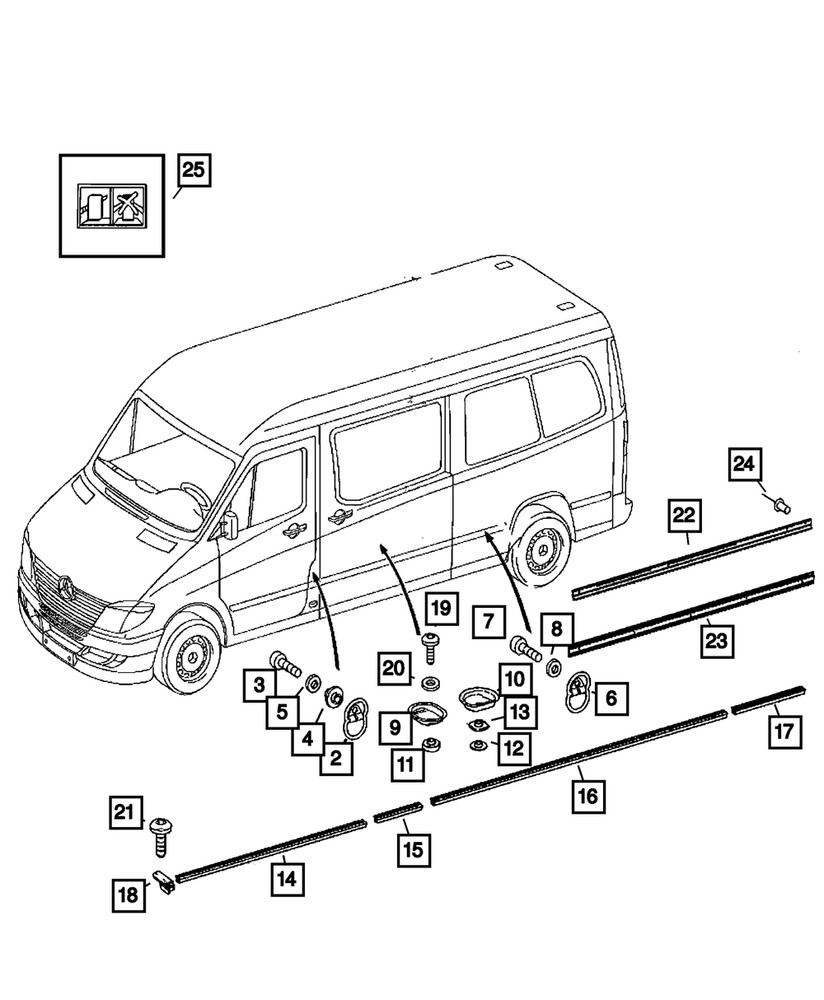 Genuine Mopar Rail 68008784AA
