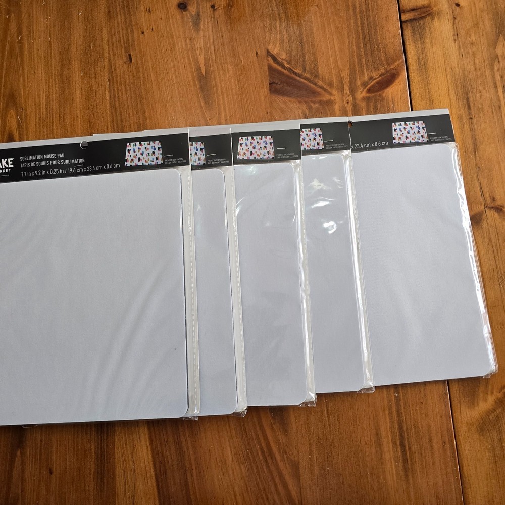 Sublimation Mouse Pad Rectangular Blanks 5 Pcs for Sublimation Transfer NEW