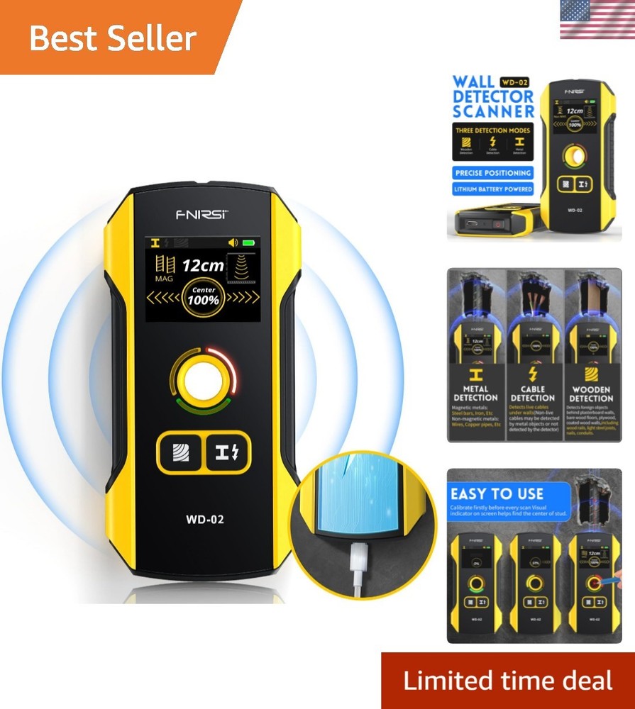 Digital Stud Finder with Calibration & Depth Detection - Ideal for Home Projects