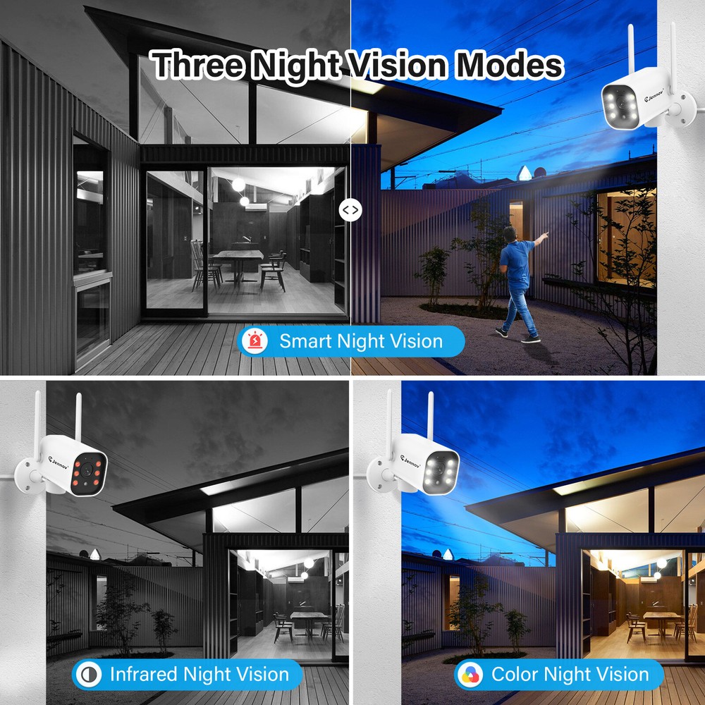 5MP Wireless CCTV Home Security Camera System Auto Cascading NVR AI Detection
