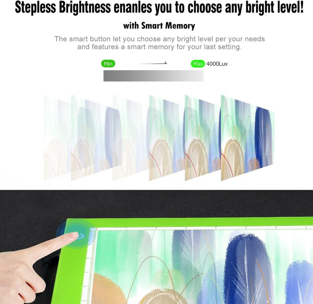 A4 LED Light Box Tracing Pad Dimmable USB Slim Art Drawing Tablet