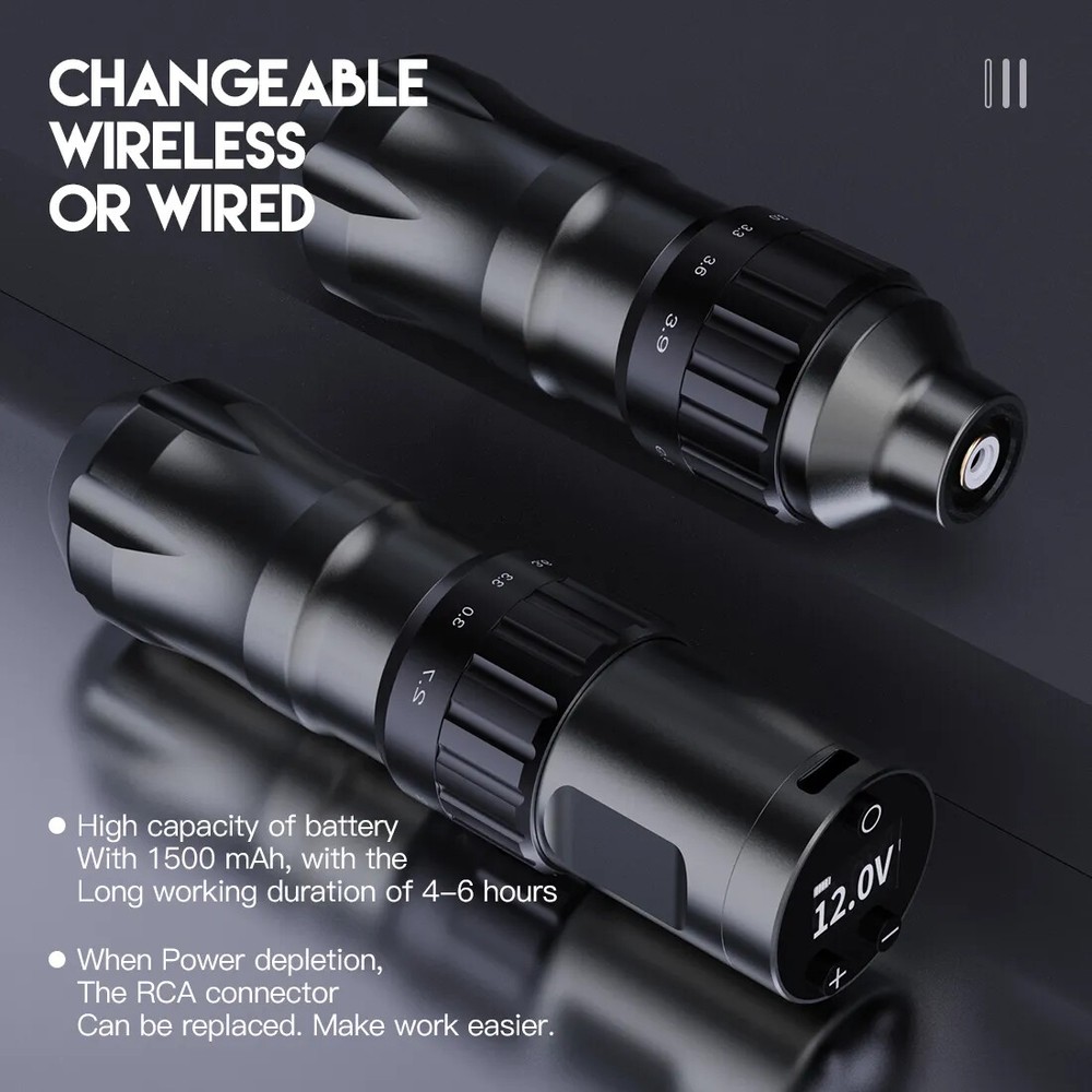 Mast Fold2 Changeable 7 Stroke Tattoo Machine Wireless Or Wire Rotary Pen Kit