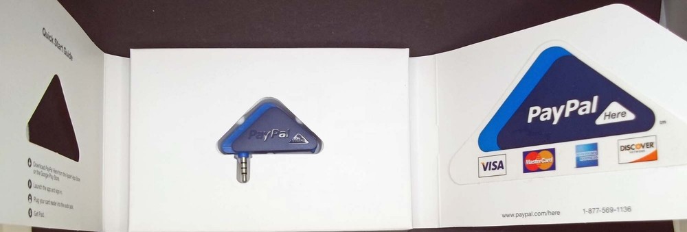 PAYPAL HERE CREDIT CARD READER SCANNER HEADPHONE AUX ORIGINAL BOX