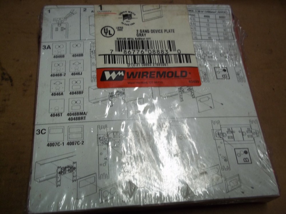 WIREMOLD 2 GANG GREY PLATE G4007C-2