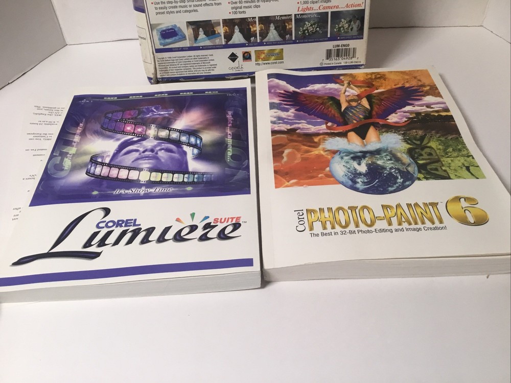 Corel Lumiere Creative Video Editing Power Manuals And CD Windows 95.
