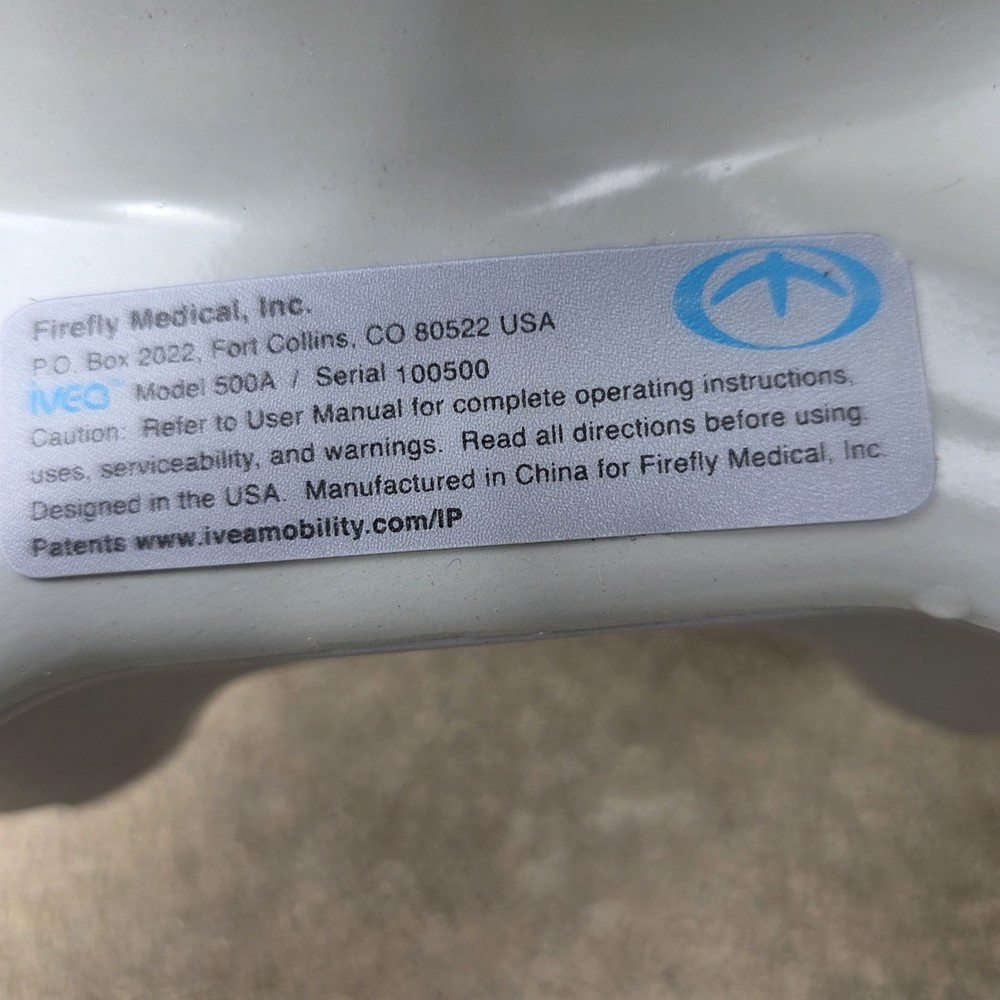 Firefly Medical IVEA 500A Mobile Ambulation Patient Cart Missing Front Wheels.