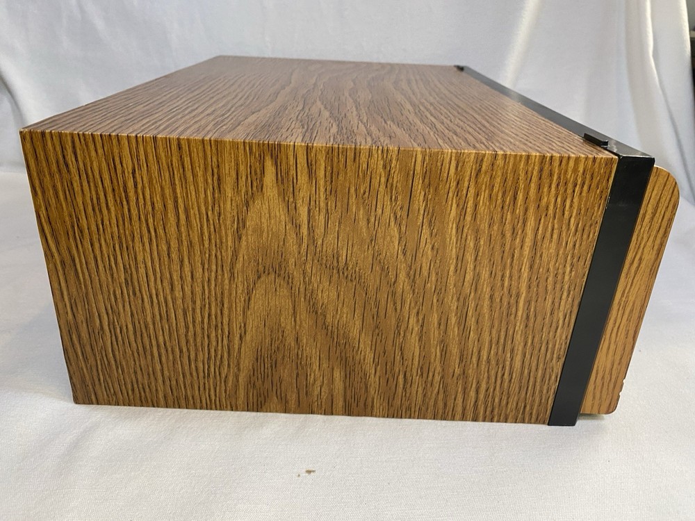 Vintage 3 Drawer 60 CD Storage Holder Case Faux Wood STACKABLE