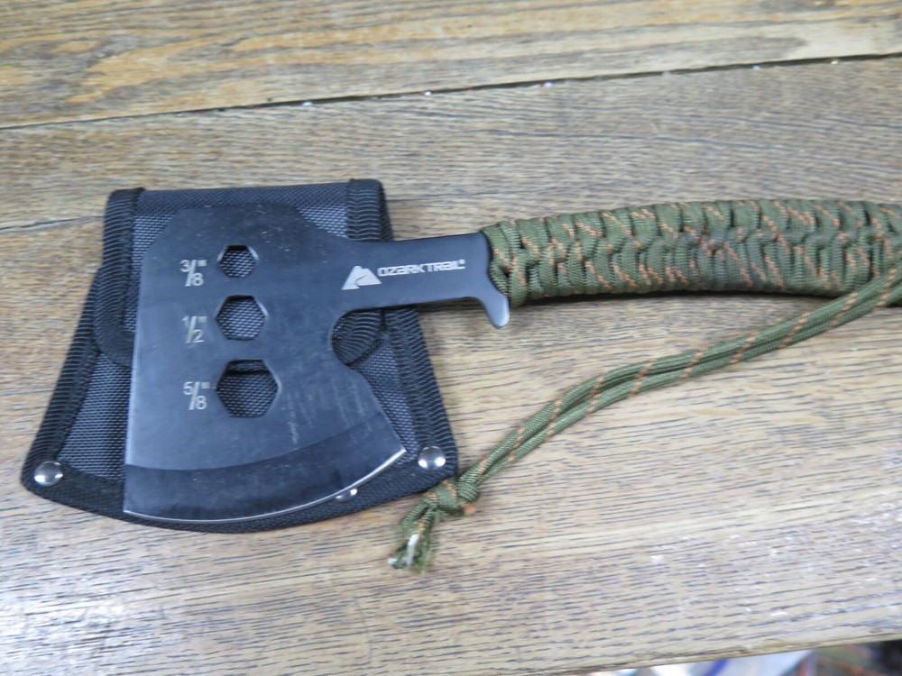 OZARK TRAIL Multi-tool HATCHET / AXE  With Sheath Camo Design Handle