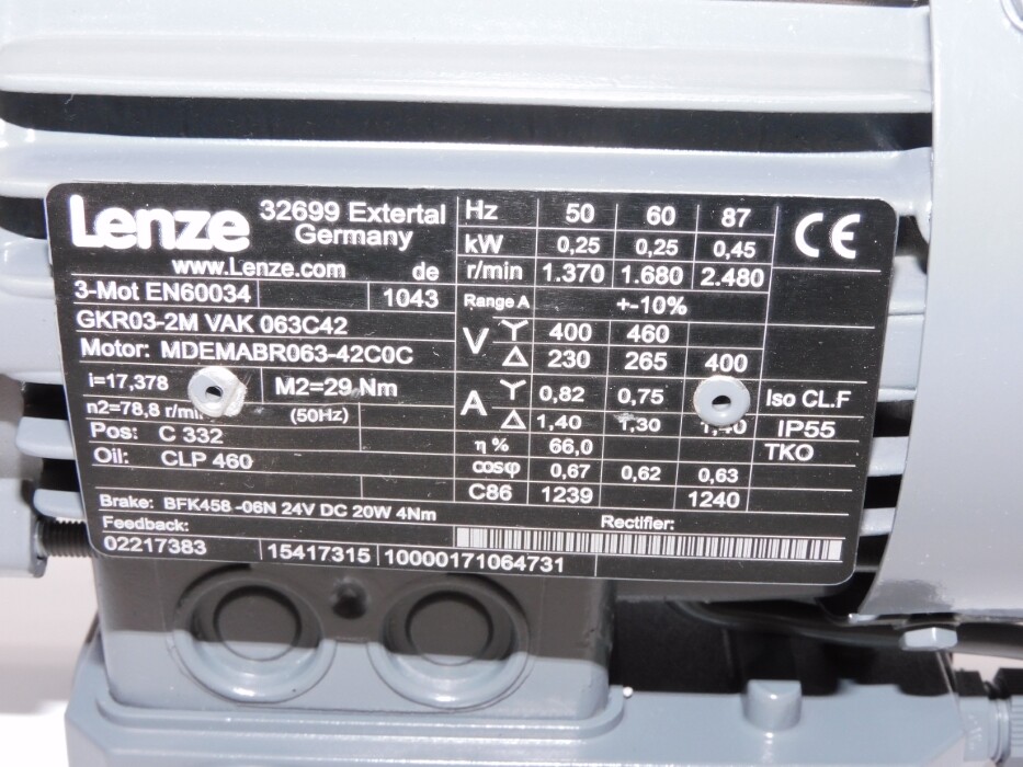 LENZE GKR03-2MVAK063C42 NSNP