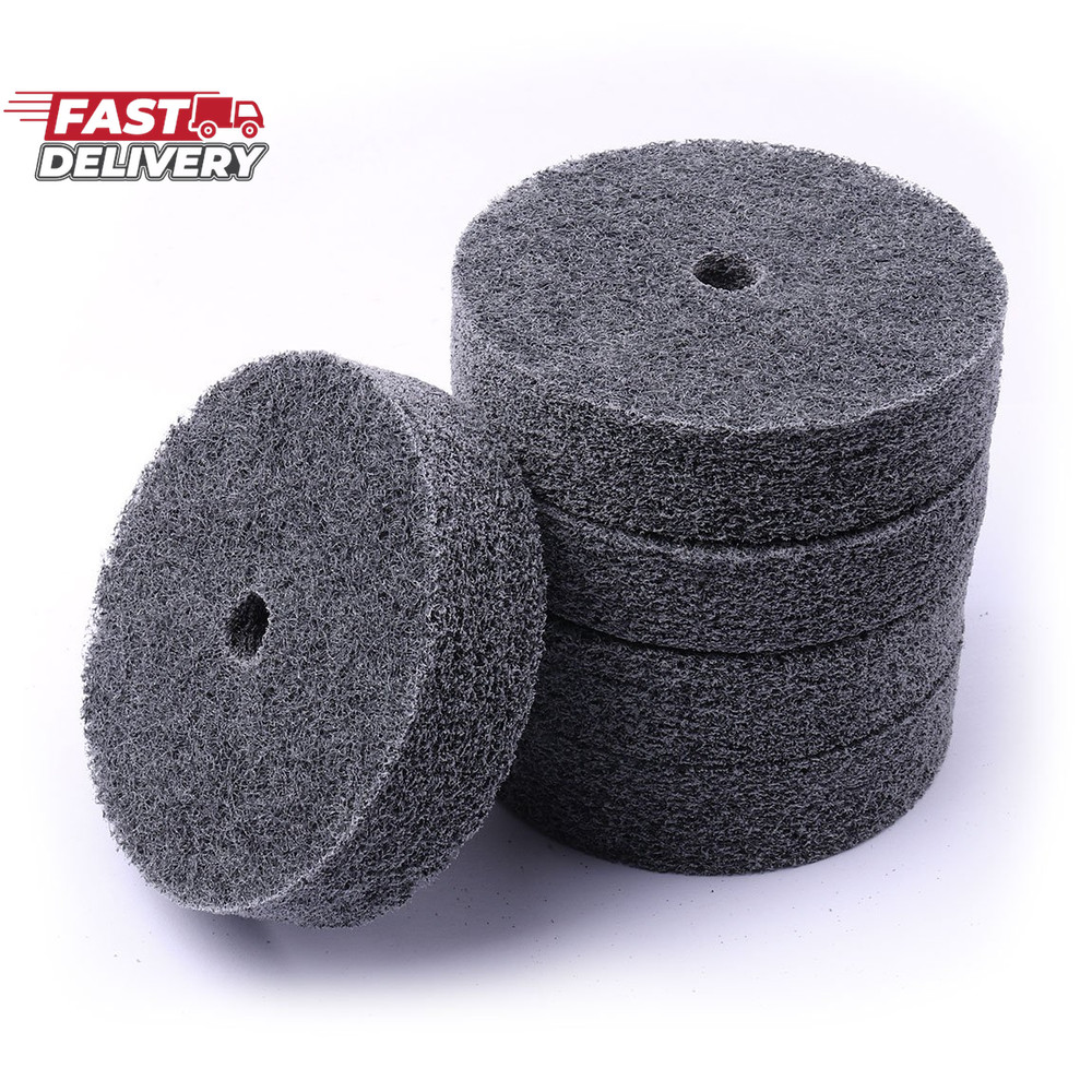 5Pcs 3 Inch Fiber Buffing Wheel, Deburring Wheels Quick Changed Replacement Buff