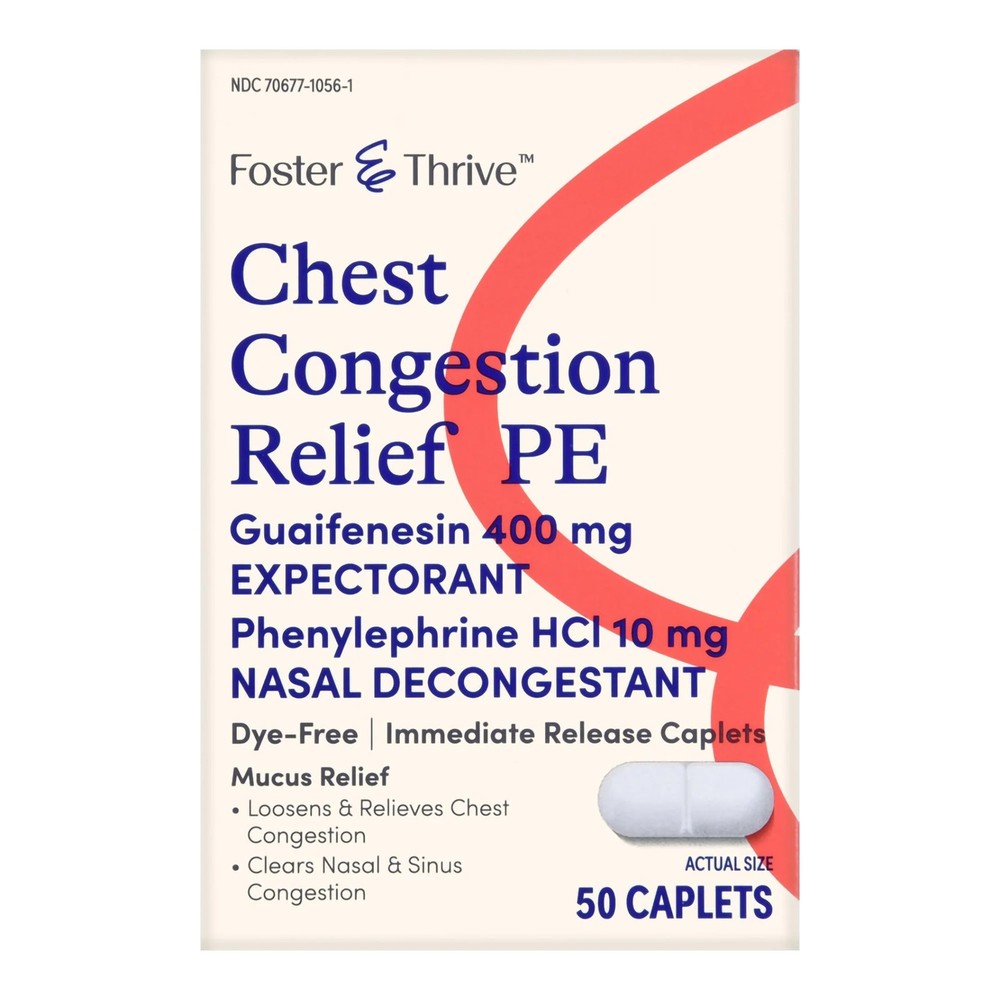 Foster & Thrive Chest Congestion Relief PE Tablets, 50 ct