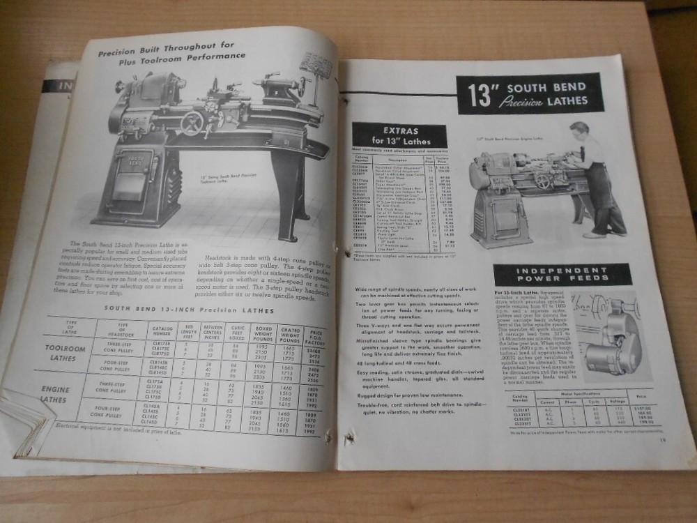 1963 South Bend Precision Machine Tools Catalog 6301 Original Information