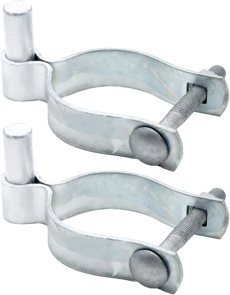 2 Pack Chain Link Fence Gate Post Hinge for 2-3/8" outside Diameter Post/Pipe, P