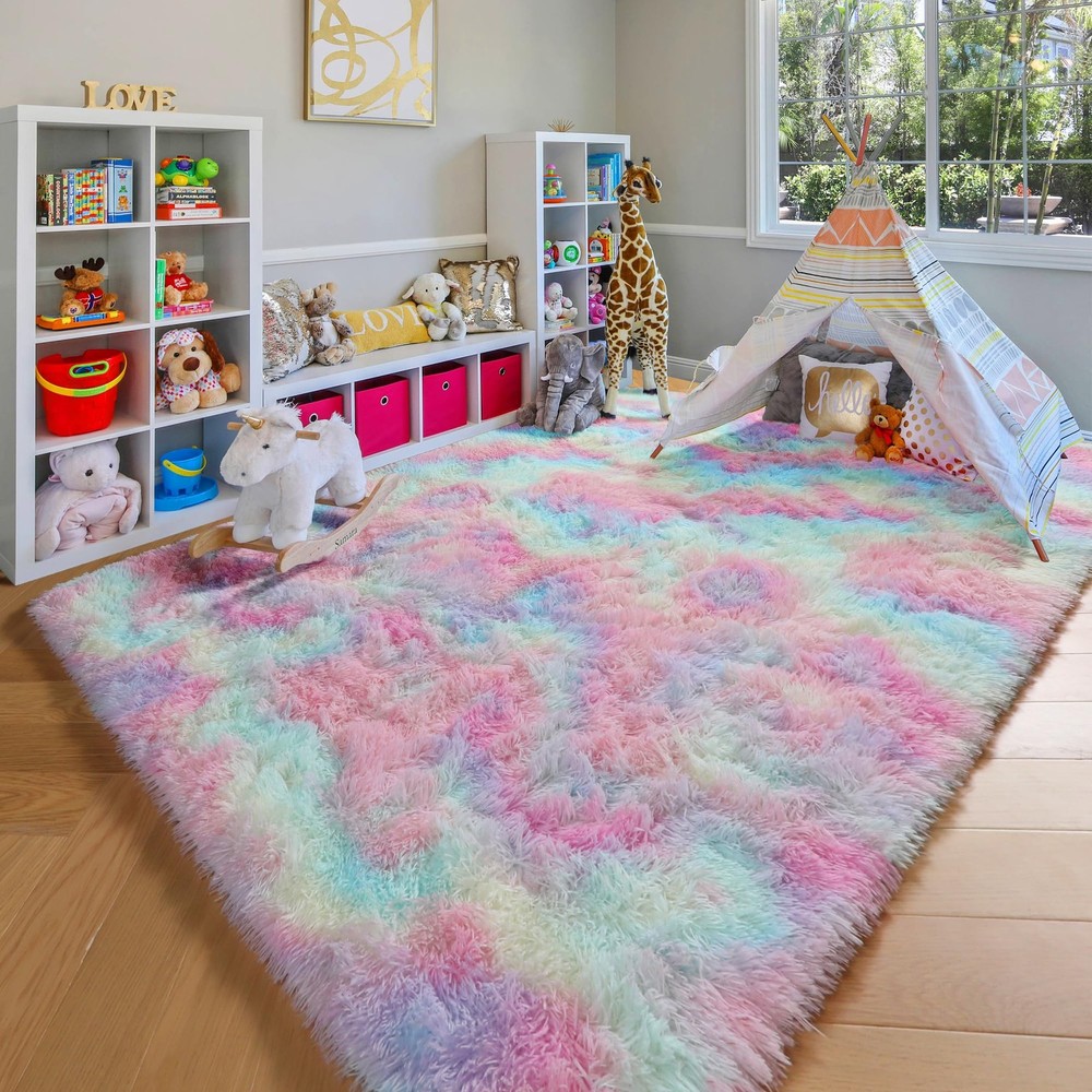 ONASAR Rainbow Area Rugs for Living 5' x 8' (Rectangular), Colorful