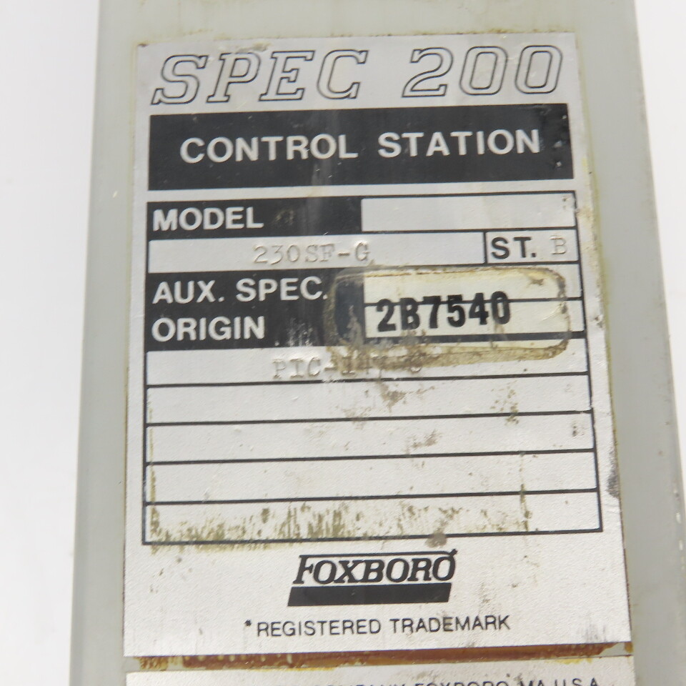 Foxboro 230SF-G Spec 200 Control Station 0-150 Scale