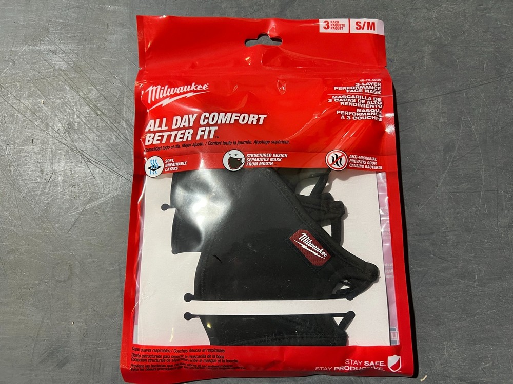 Milwaukee 3-layer Dust Covering Black 3pk