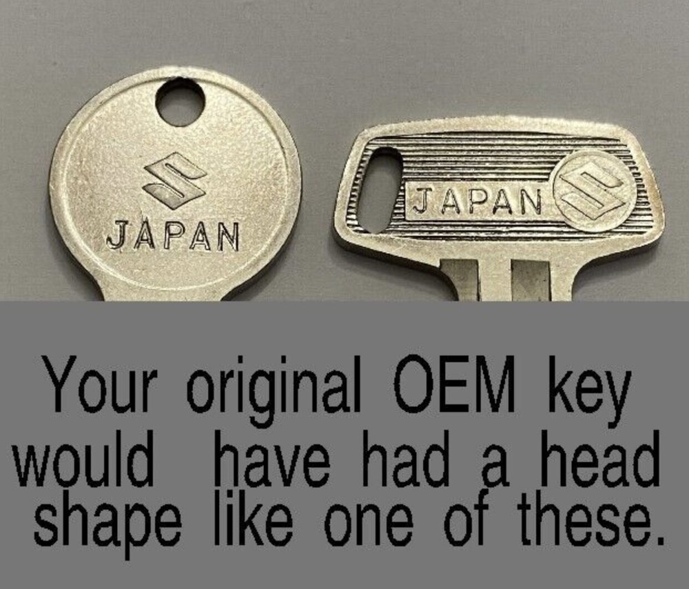 1960-70's Suzuki Motorcycle keys Cut to Code key for codes 1111-1555