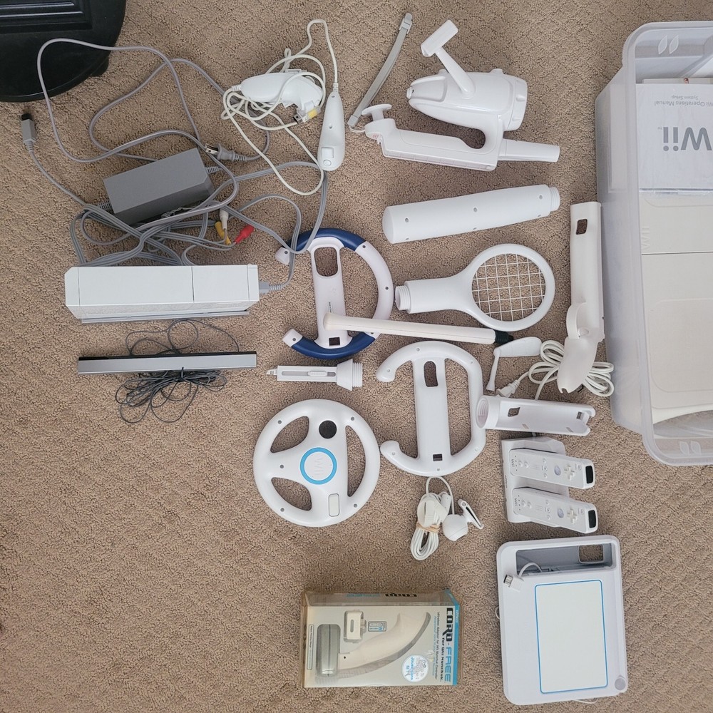 Wii Bundle Gaming Console 25+ Games/Accessories + 2 Wii Fit