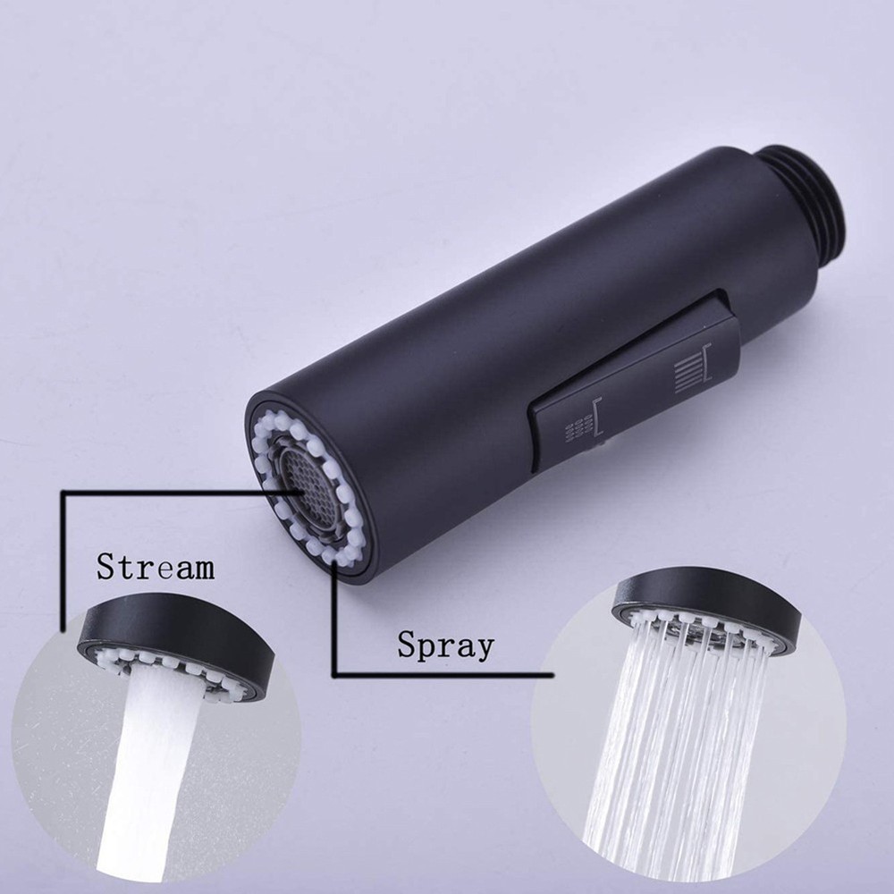 Pull Out Spray Shower Head Setting Kitchen Spare Replacement Tap Sprayer Black