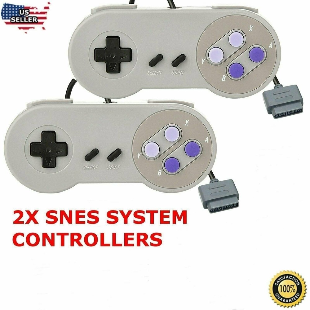 2 New Super Nintendo SNES System Console Replacement Controller 6FT for SNS-005