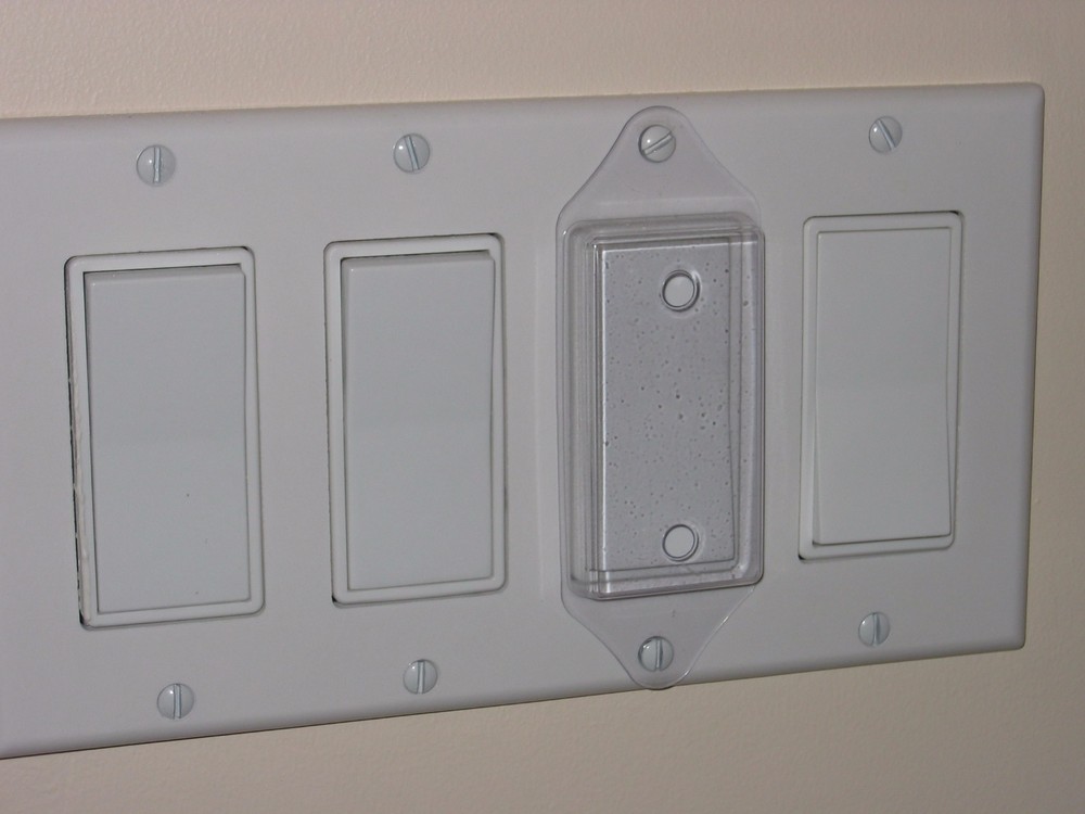 Light Switch Cover Guard Lock-Rocker Switch (Pack of 2 Clear)