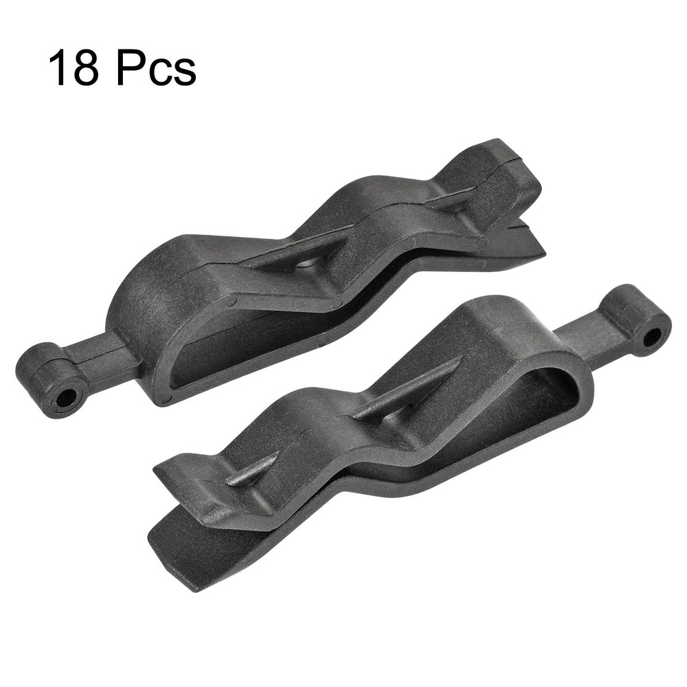 18Pack Garbage Bin Clip Kitchen Trash Can Bag Clips Waste Bin Clamp Black