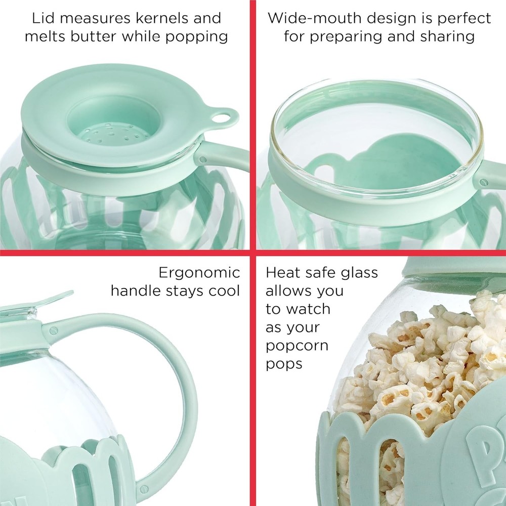 Ecolution 3-Quart BPA-Free Micro-Pop Popcorn Maker - Dishwasher Safe & Durable