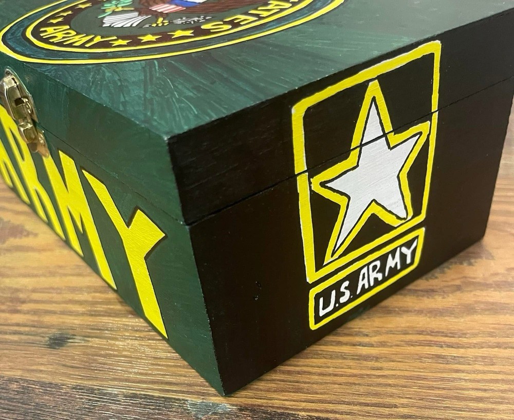 U.S. Army Hand Painted Ammo Box