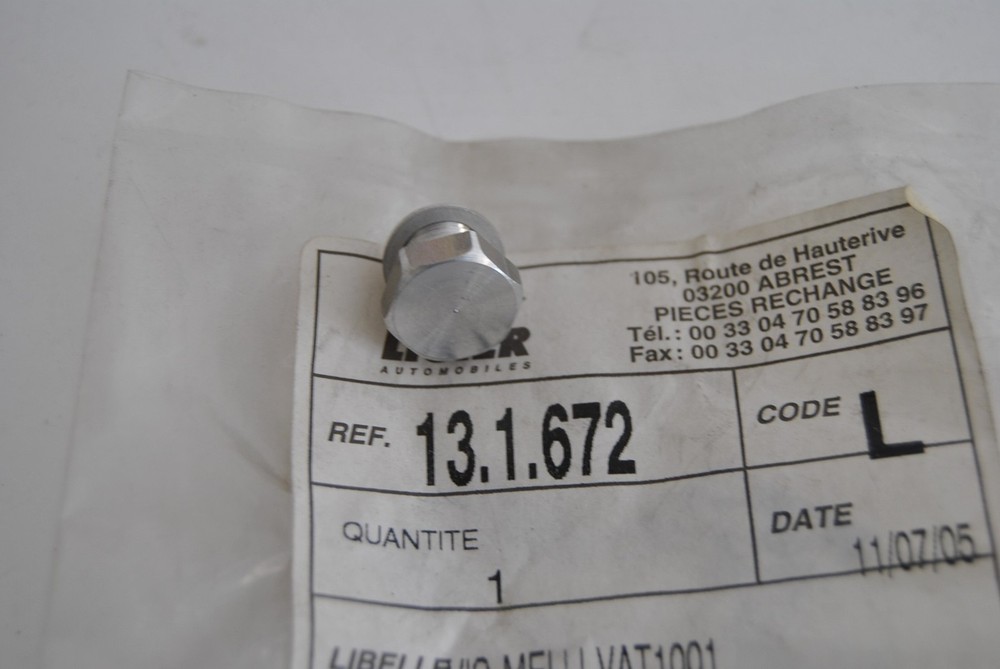 Gearbox Cover Plug Ligier Ambra 162