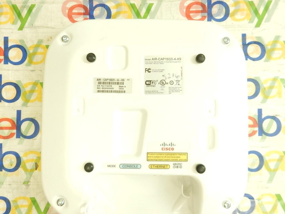 Cisco AIR-CAP1602I-A-K9 Dual Band Access Point 802.11n Controller Based POE
