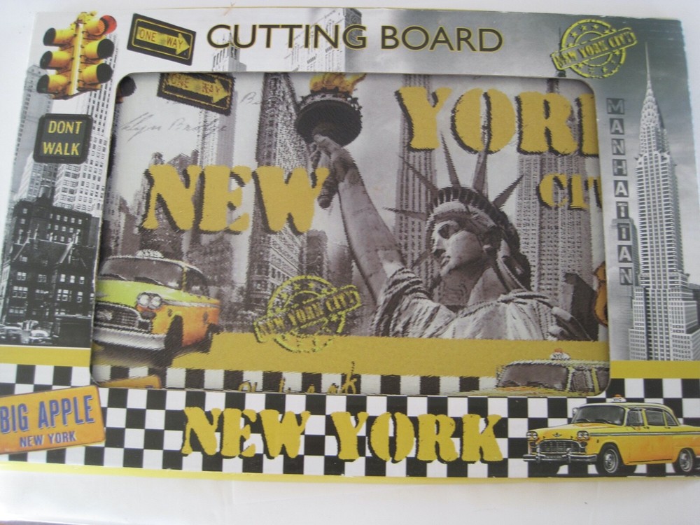 New York Cutting Board NIP 12" x 8"