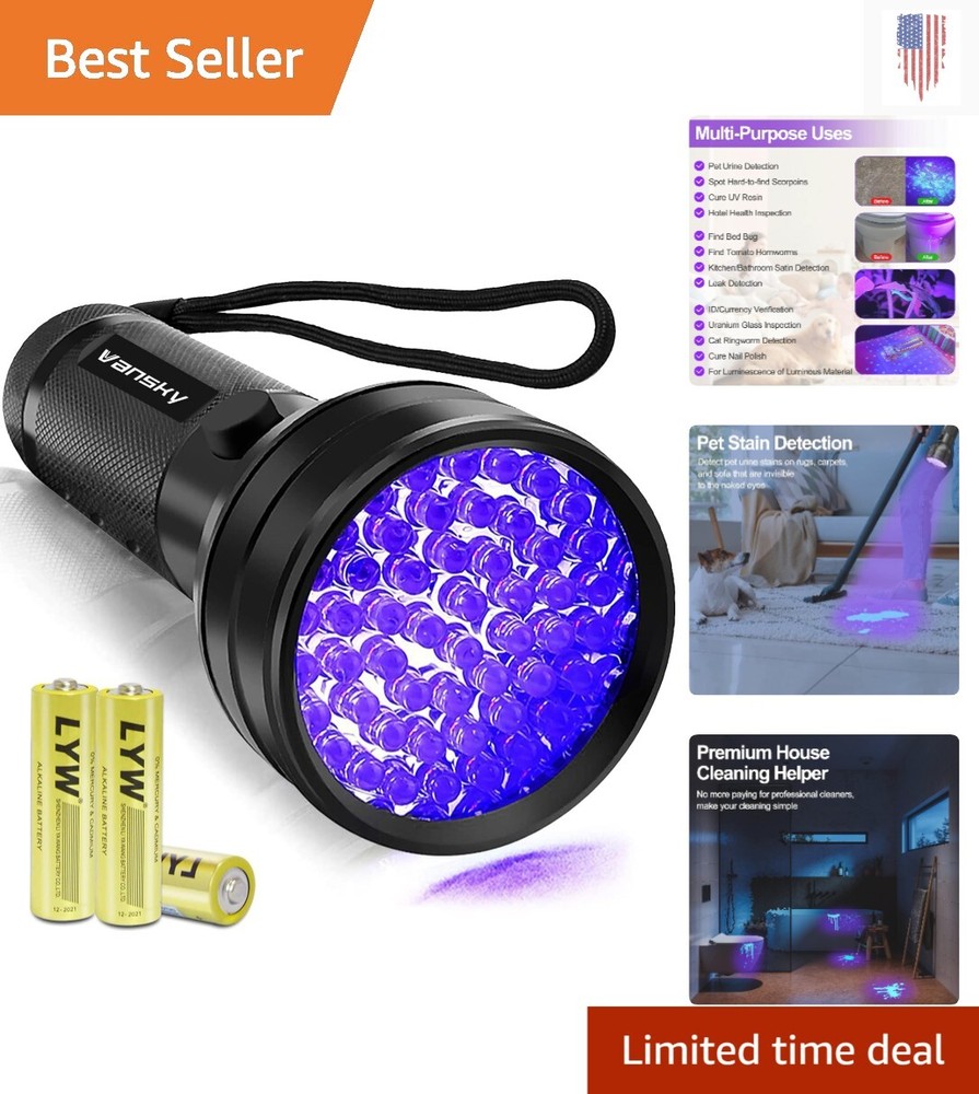 Advanced Multi-Purpose Pet Urine Detector - Upgraded Bed Bug Finder + Batteries