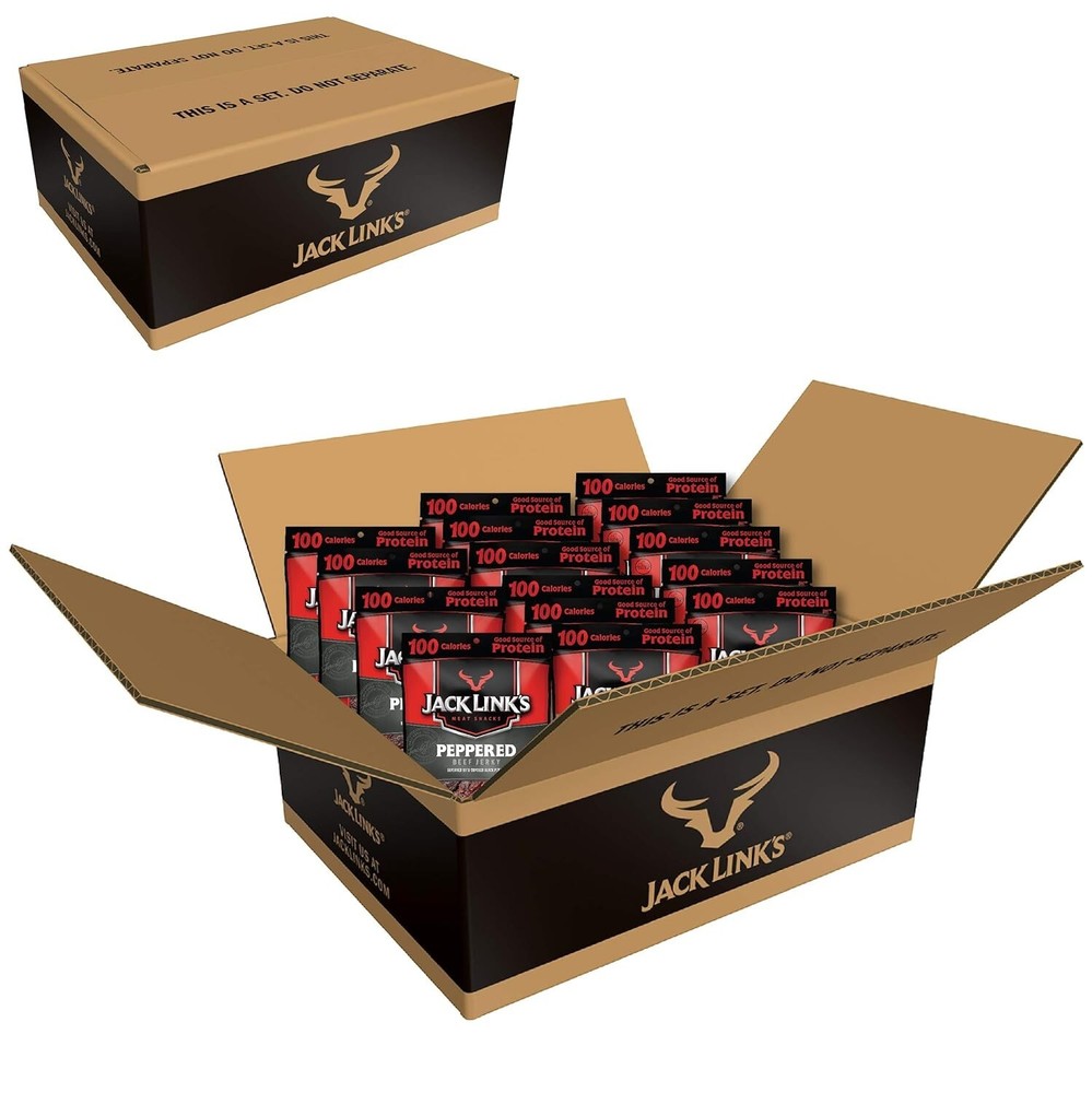 Jack Link's Beef Jerky Variety Pack - Includes Original, Teriyaki, and Pepper...