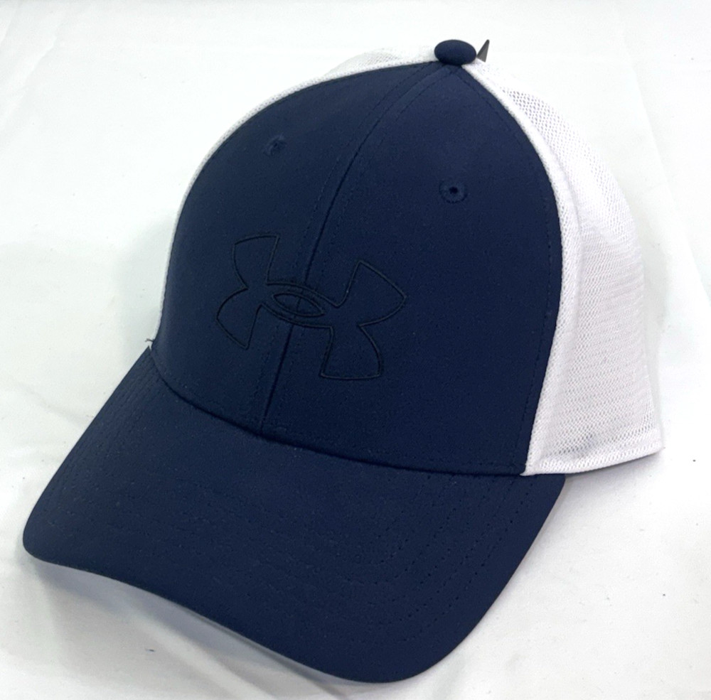 Under Armour Iso Chill Adjustable Mesh Golf Hat NEW Navy White