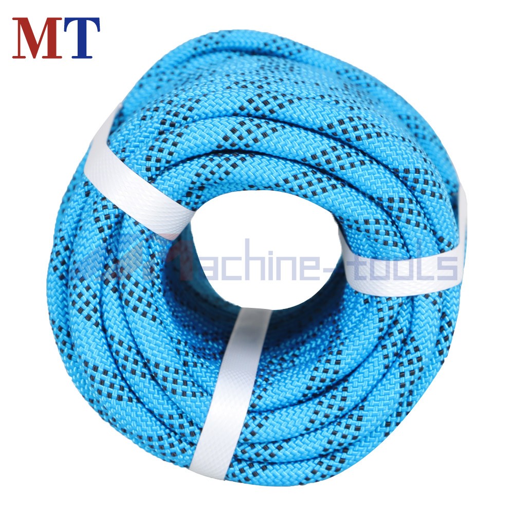 Strong Pulling Rope Braided Polyester Rope 3/8" × 100' 3520Lbs (Blue,Black)