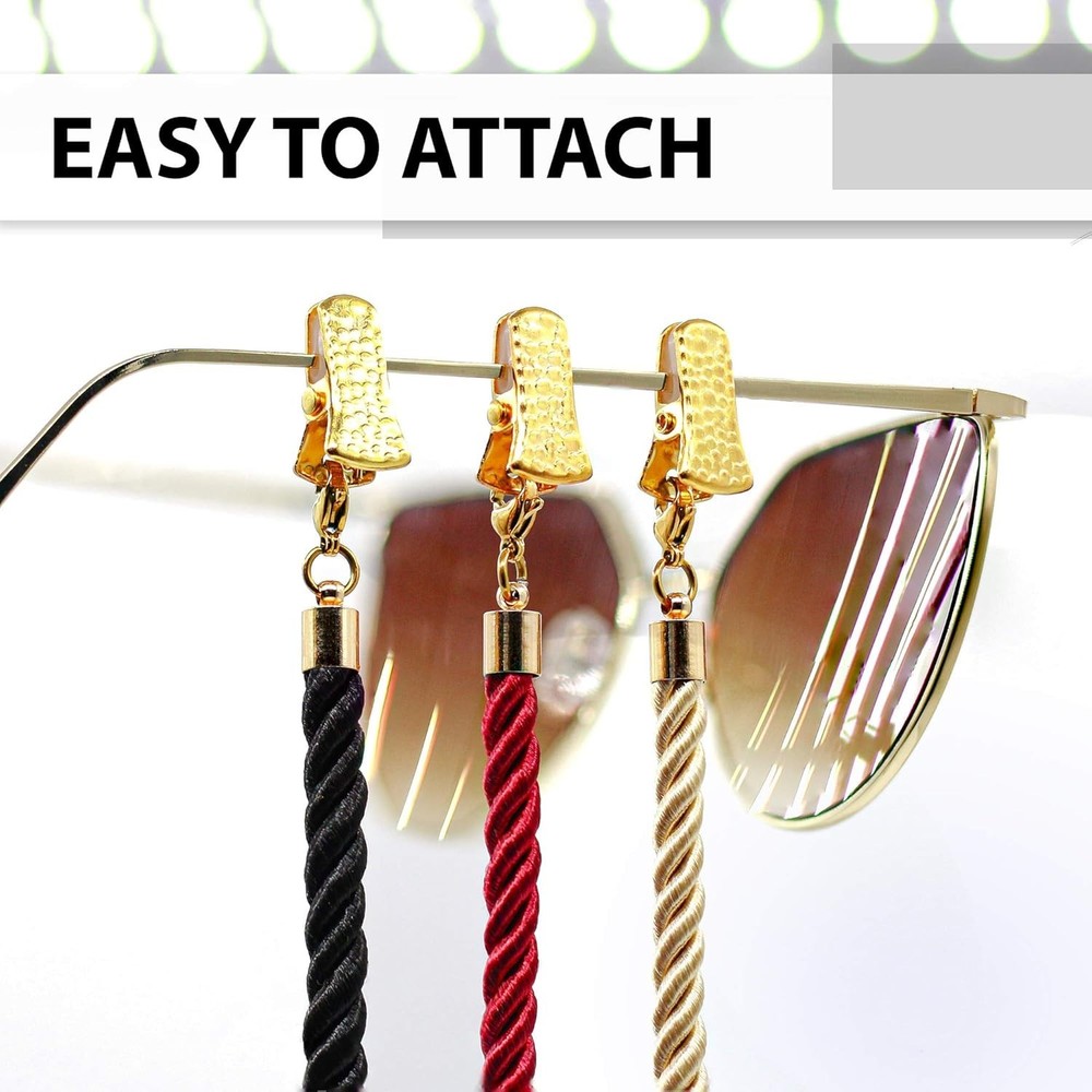 Versatile Glasses Strap – Non‑Slip Alligator, Silicone Loop, Lobster Clasp