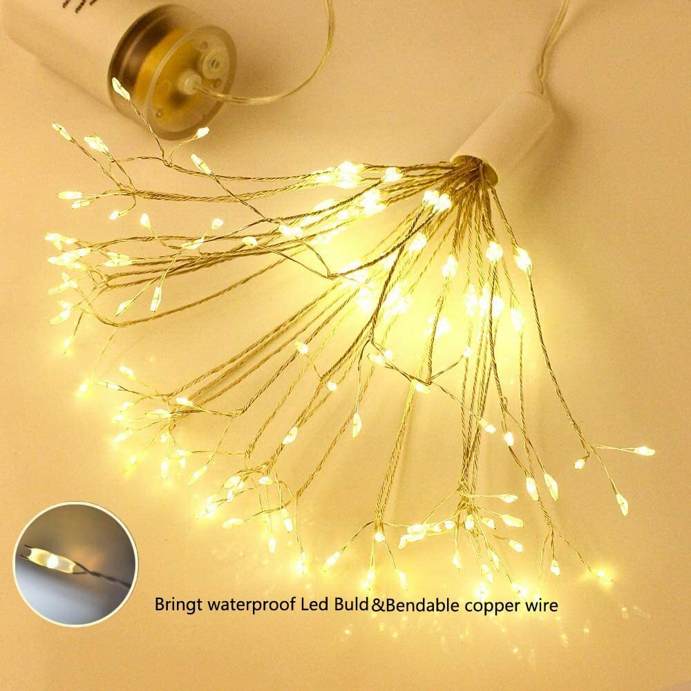 Firework LED String Lights 150LED Copper Wire Strip Fairy Light with Remote
