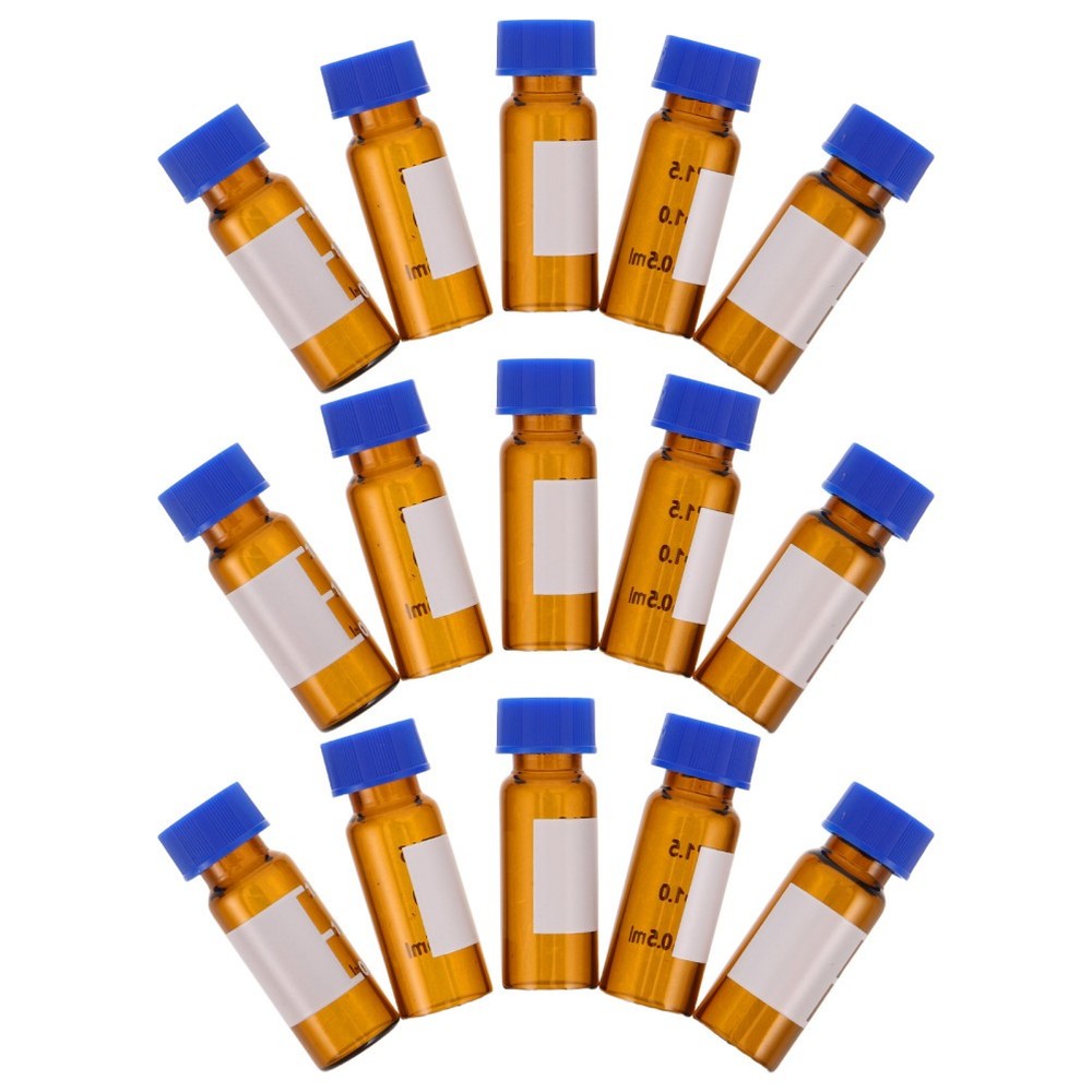100 Pcs Small Plastic Vials Sample for Lab Chromatography Sampling