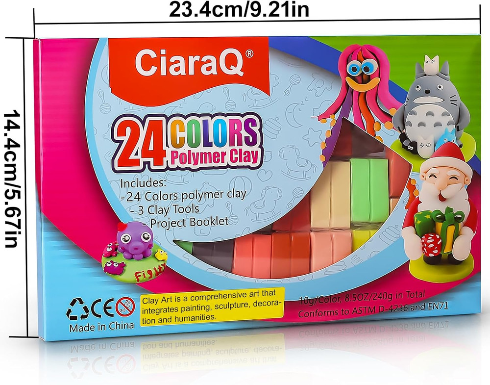 24-Color Polymer Modeling Clay Kit � Mini Starter Set