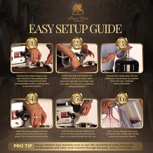 Mini Jet Wine Filter - Easy Bottle Filteration Brewing Kit - Simple Automatic