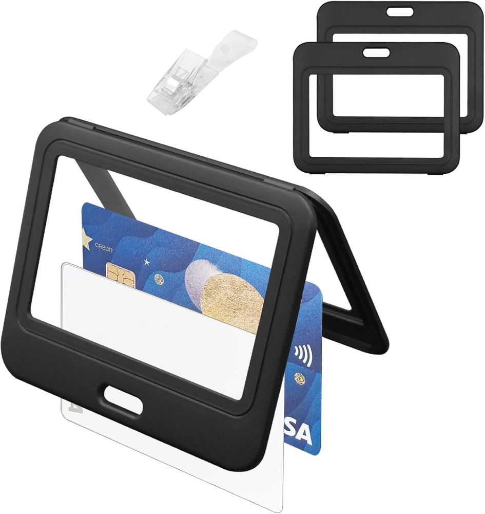 Transparent ID Badge Holder 3 Pack
