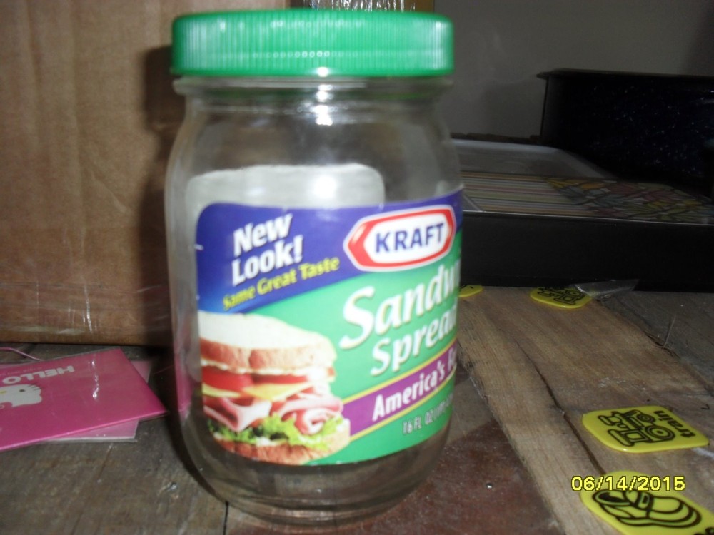 Kraft Glass Sandwich Spread Jar with Lid