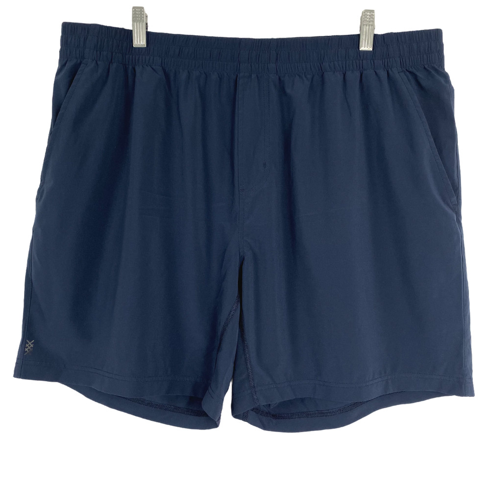 Rhone Shorts Men's 2XL Blue Solid Athletic Pull On Running SS-848